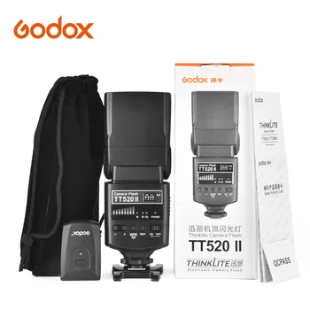Светкавица Godox TT520 II TT520II с вграден wi-fi сигнала 433 Mhz + Спусъка светкавица За цифрови огледално-рефлексни фотоапарати, Canon, Nikon, Pentax Olympus